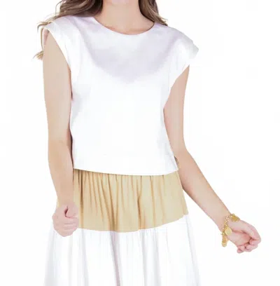 Emily Mccarthy Hatti Sleeveless Tank Top In White Sand