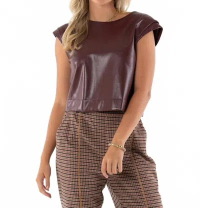 Emily Mccarthy Hatti Tank In Bitter Chocolate In Brown