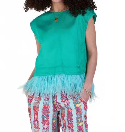 Emily Mccarthy Hatti Tank In Blarney Green In Blue