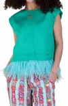 Emily Mccarthy Hatti Tank In Blarney Green In Blue