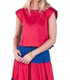 Emily Mccarthy Hatti Tank Top In Americano In Red