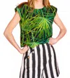 Emily Mccarthy Hatti Tank Top In Bellamy Palm In Multi