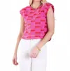 Emily Mccarthy Hatti Tank Top In Sunset Stripe In Pink
