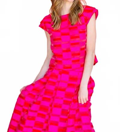 Emily Mccarthy Hatti Tank Top In Sunset Stripe In Pink