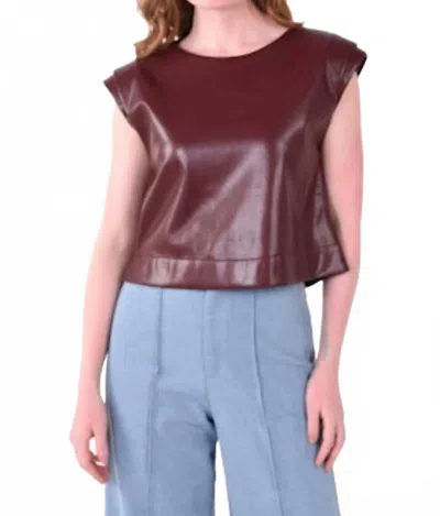 Emily Mccarthy Hattie Tank Top In Bitter Chocolate In Brown