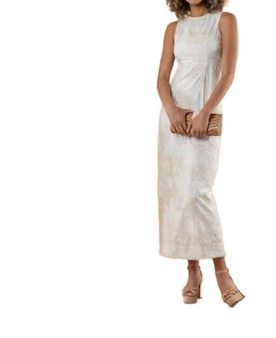 Emily Mccarthy Hepburn Maxi Dress In Blanc Petals In Multi