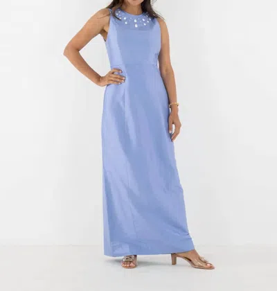Emily Mccarthy Hepburn Maxi Dress In Grapemist In Blue