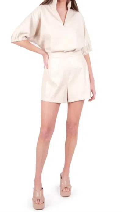 Emily Mccarthy High-waisted Tailored Short In Sandshell