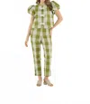 Emily Mccarthy Isabella Top In Gingham In White