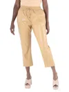 Emily Mccarthy Joy Faux Leather Jogger Pants In Lark Beige In Multi