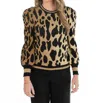 Emily Mccarthy Julia Sweater In Lady Leopard In Multi