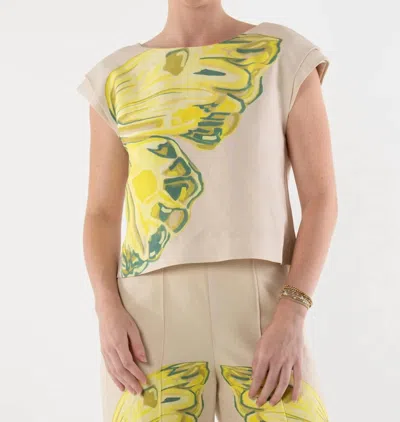 Emily Mccarthy Hatti Tank In Clouded Yellow Butterfly In Neutral