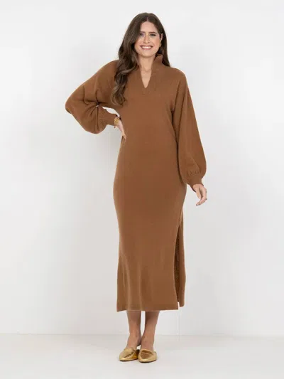 Emily Mccarthy Lolli Maxi Dress In Lion Cashmere In Multi