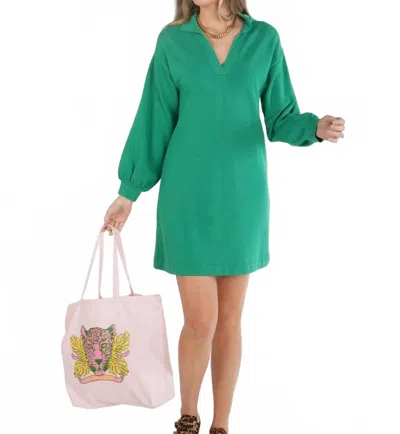 Emily Mccarthy Lolli Pullover Dress In Jellybean In Green