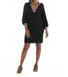 Emily Mccarthy Lolli Sweater Dress In Black Monogram In Black