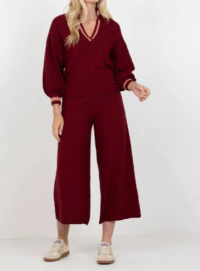 Emily Mccarthy Lolli Sweater In Burgundy In Red