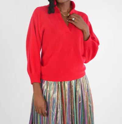 Emily Mccarthy Lolli Sweater In Holly Red In Multi