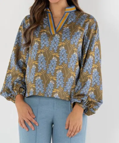Emily Mccarthy Lolli Top In Bluebonnet In Multi
