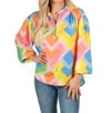 Emily Mccarthy Lolli Top In Geo In Multi