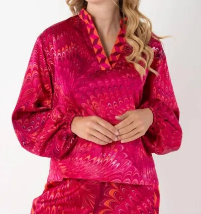 Emily Mccarthy Lolli V-neck Top In Venetian In Multi