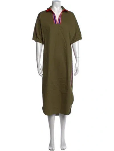 Pre-owned Emily Mccarthy Long Dress In Green