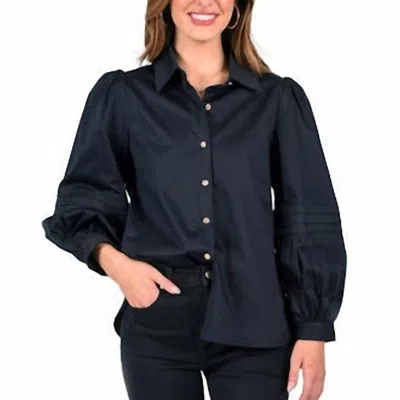 Emily Mccarthy Long Sleeve Oxford Shirt In Black