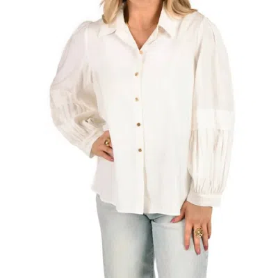 Emily Mccarthy Long Sleeve Oxford Shirt In White