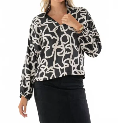 Emily Mccarthy Long-sleeve Poppy Top In Boot In Multi