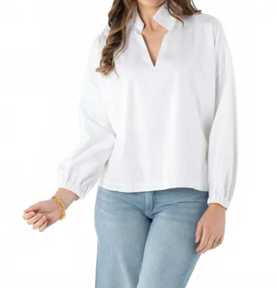 Emily Mccarthy Long Sleeve Poppy Top In White