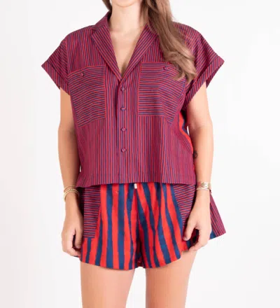Emily Mccarthy Luna Stripe Top In Multi