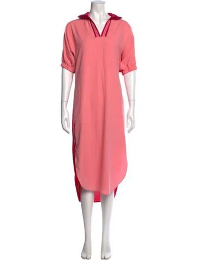 Pre-owned Emily Mccarthy Midi Length Dress In Pink