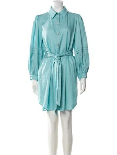 Pre-owned Emily Mccarthy Mini Dress In Blue