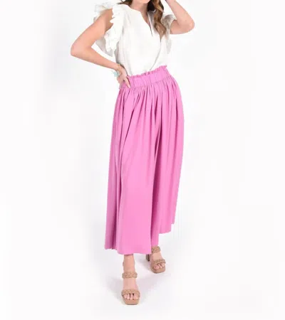 Emily Mccarthy Palazzo Pant In Opera Mauve In Multi