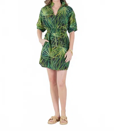 Emily Mccarthy Palmer Dress In Bellamy Palm In Green
