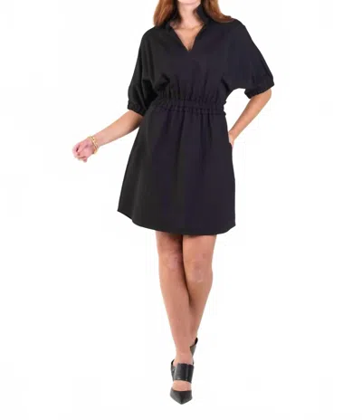 Emily Mccarthy Palmer Dress In Black Ponte In Brown