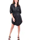 Emily Mccarthy Palmer Dress In Black Vegan Leather In Multi