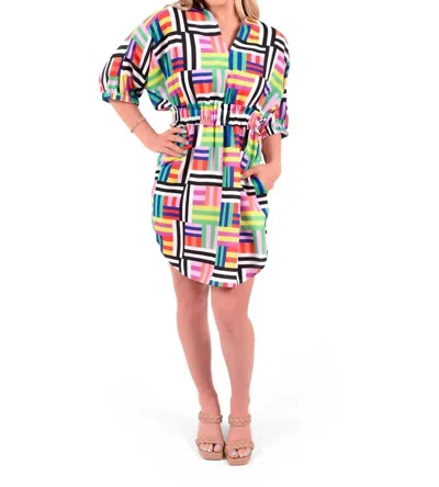 Emily Mccarthy Palmer Dress In Madras In Multi