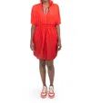 Emily Mccarthy Palmer Mini Dress In Red Varsity Ombre In Red