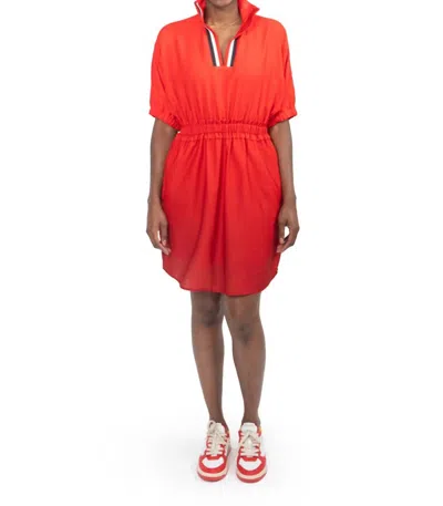 Emily Mccarthy Palmer Mini Dress In Red Varsity Ombre