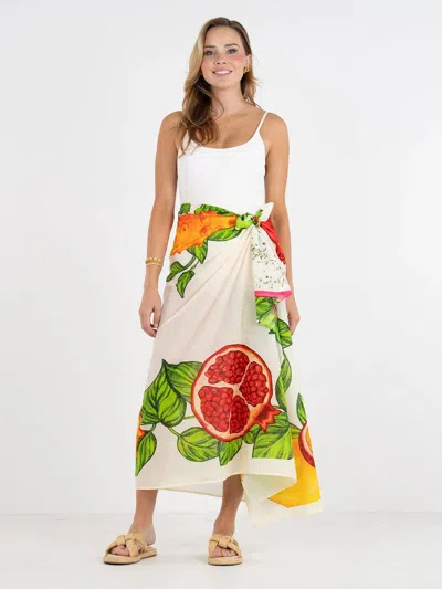 Emily Mccarthy Pareo Sarong Cover Up In Trellis Grove In Multi