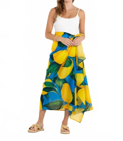 Emily Mccarthy Pareo Sarong In Limoncello In Multi