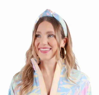 Emily Mccarthy Parrot Party Knot Headband In Blue