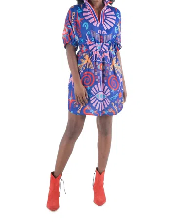 Emily Mccarthy Penny Dress In Amethyst Washed In Multi