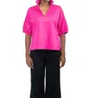 Emily Mccarthy Poplin Poppy Top In Fuchsia Fedora
