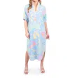 Emily Mccarthy Poppy Caftan Dress In Parrot Party In Multi
