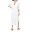 Emily Mccarthy Poppy Caftan Dress In White In White