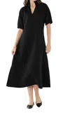 Emily Mccarthy Poppy Cheetah Maxi Dress In Black In Black