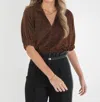 Emily Mccarthy Poppy Crop Sweater In Black Gold In Black