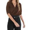 Emily Mccarthy Poppy Crop Sweater In Black Gold In Black