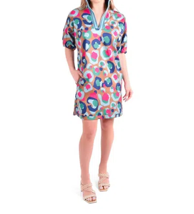 Emily Mccarthy Poppy Dress In Meadowbrook Spot Cheetah In Multi